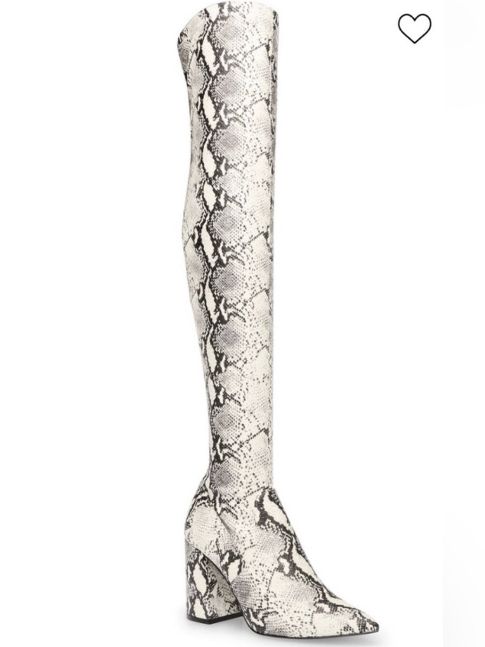 Steve Madden snake print high knee boots